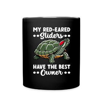 Turtle Red-eared Turtle - Full Colour Mug - black - Front