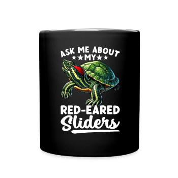 Turtle Red-eared Turtle - Full Colour Mug - black - Front