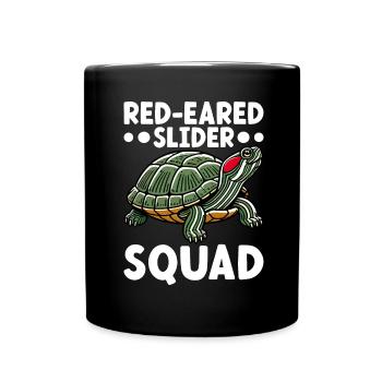 Turtle Red-eared Turtle - Full Colour Mug - black - Front