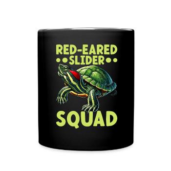 Turtle Red-eared Turtle - Full Colour Mug - black - Front