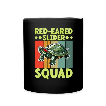Turtle Red-eared Turtle - Full Colour Mug - black - Front
