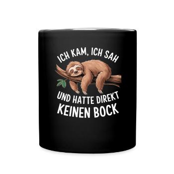 Sloth Saying Funny Funny Teen Sleep T-Shirt - Full Colour Mug - black - Front