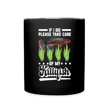 Killifish Quarium Fish - Full Colour Mug - black - Front