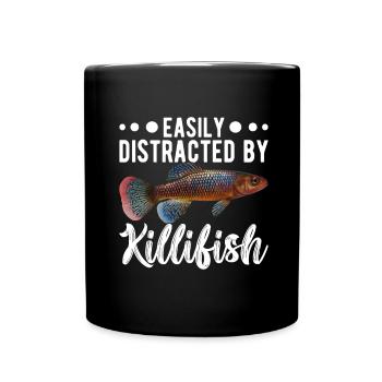 Killifish Quarium Fish - Full Colour Mug - black - Front