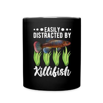 Killifish Quarium Fish - Full Colour Mug - black - Front