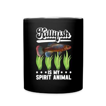 Killifish Quarium Fish - Full Colour Mug - black - Front