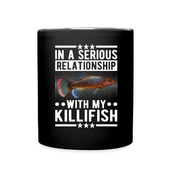 Killifish Quarium Fish - Full Colour Mug - black - Front