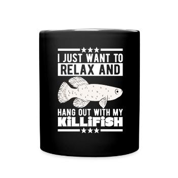 Killifish Quarium Fish - Full Colour Mug - black - Front