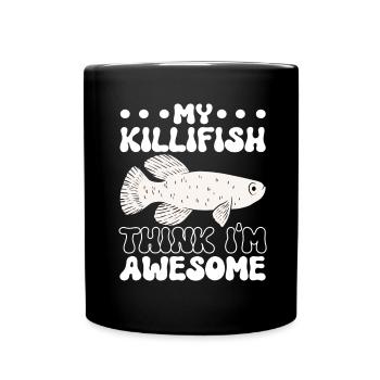Killifish Quarium Fish - Full Colour Mug - black - Front