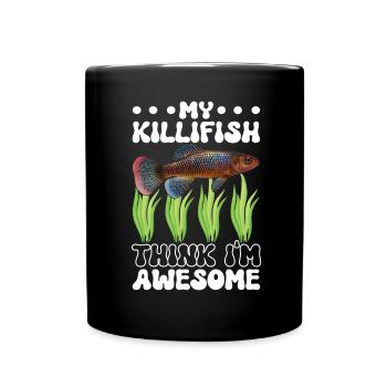Killifish Quarium Fish - Full Colour Mug - black - Front