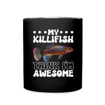 Killifish Quarium Fish - Full Colour Mug - black - Front