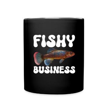 Killifish Quarium Fish - Full Colour Mug - black - Front