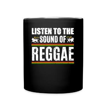 Écoutez le son du reggae - Mug uni - noir - Devant