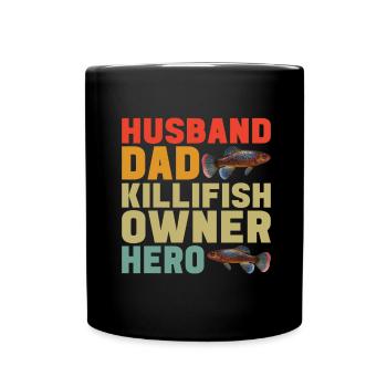Killifish Quarium Fish - Full Colour Mug - black - Front
