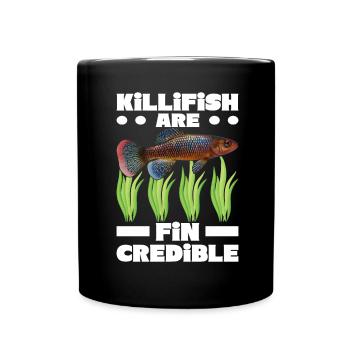 Killifish Quarium Fish - Full Colour Mug - black - Front
