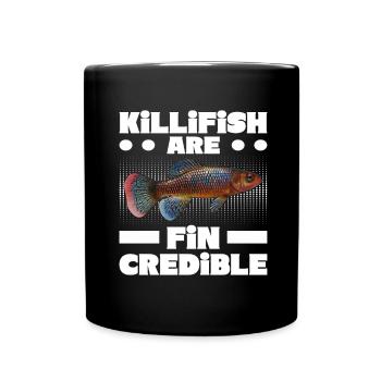 Killifish Quarium Fish - Full Colour Mug - black - Front