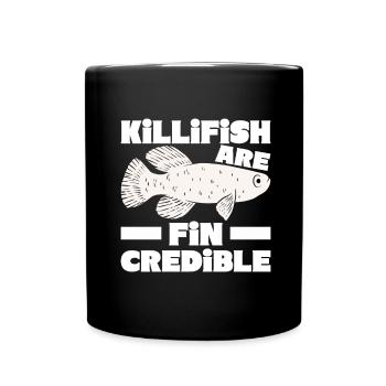 Killifish Quarium Fish - Full Colour Mug - black - Front