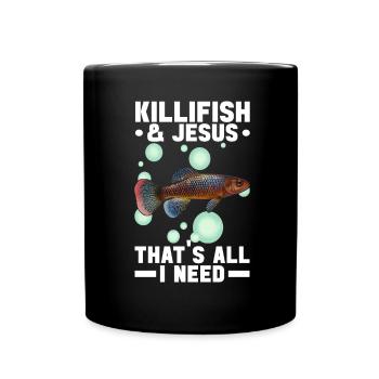 Killifish Quarium Fish - Full Colour Mug - black - Front