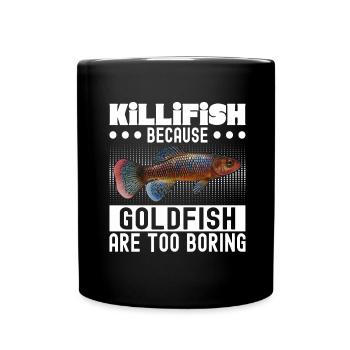 Killifish Quarium Fish - Full Colour Mug - black - Front