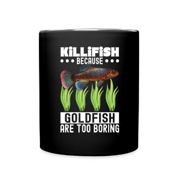 Killifish Quarium Fish - Full Colour Mug - black - Front