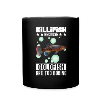 Killifish Quarium Fish - Full Colour Mug - black - Front