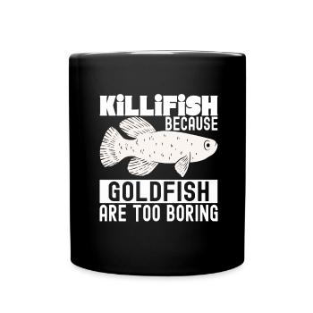 Killifish Quarium Fish - Full Colour Mug - black - Front