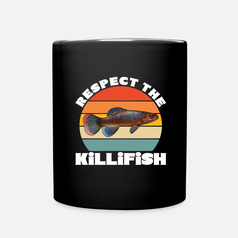 Killifish Quarium Fish - Full Colour Mug - black