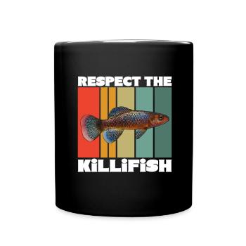 Killifish Quarium Fish - Full Colour Mug - black - Front
