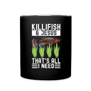 Killifish Quarium Fish - Full Colour Mug - black - Front