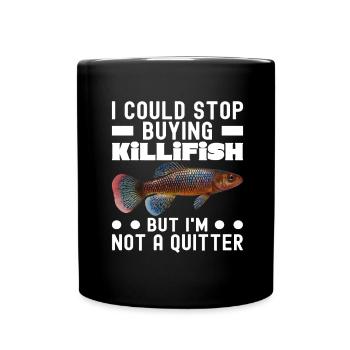 Killifish Quarium Fish - Full Colour Mug - black - Front