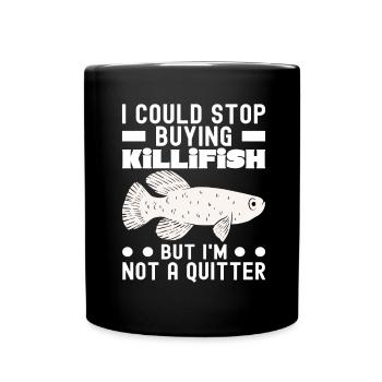 Killifish Quarium Fish - Full Colour Mug - black - Front