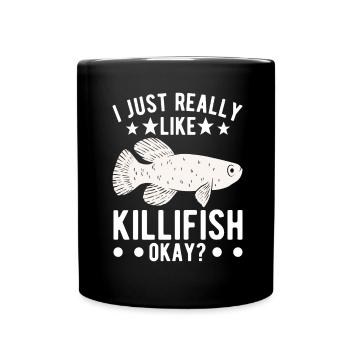 Killifish Quarium Fish - Full Colour Mug - black - Front