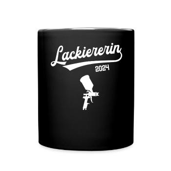 Lackiererin 2024 Ausbildung Prüfung Malerin - Tasse einfarbig - Schwarz - Vorne