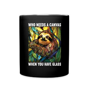 Vitrail artiste Vitrail Art - Mug uni - noir - Devant