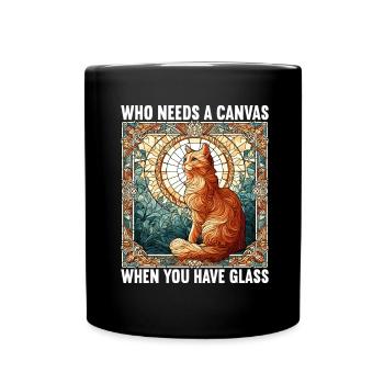 Stained Glass Artist Stained Glass Art - Full Colour Mug - black - Front