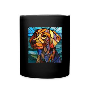 Stained Glass Artist Stained Glass Art - Full Colour Mug - black - Front