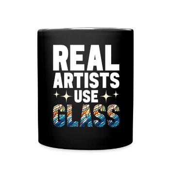 Stained Glass Artist Stained Glass Art - Full Colour Mug - black - Front