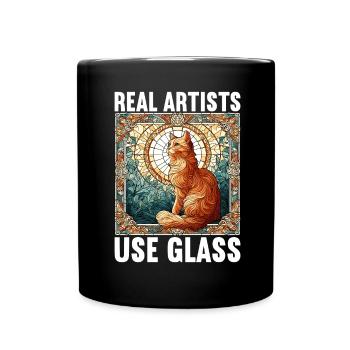 Vitrail artiste Vitrail Art - Mug uni - noir - Devant