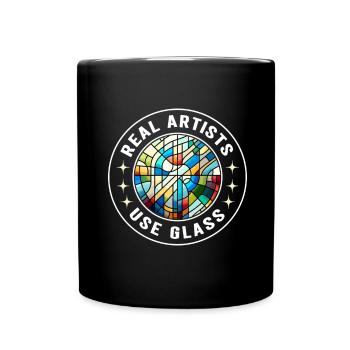 Vitrail artiste Vitrail Art - Mug uni - noir - Devant