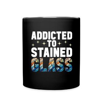Vitrail artiste Vitrail Art - Mug uni - noir - Devant