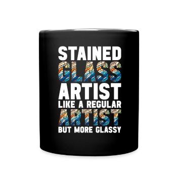 Vitrail artiste Vitrail Art - Mug uni - noir - Devant
