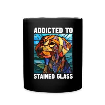Vitrail artiste Vitrail Art - Mug uni - noir - Devant