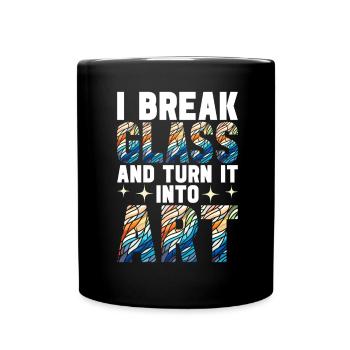 Vitrail artiste Vitrail Art - Mug uni - noir - Devant