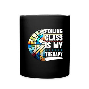 Vitrail artiste Vitrail Art - Mug uni - noir - Devant