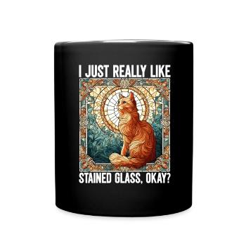 Vitrail artiste Vitrail Art - Mug uni - noir - Devant