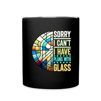 Vitrail artiste Vitrail Art - Mug uni - noir - Devant