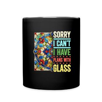 Vitrail artiste Vitrail Art - Mug uni - noir - Devant