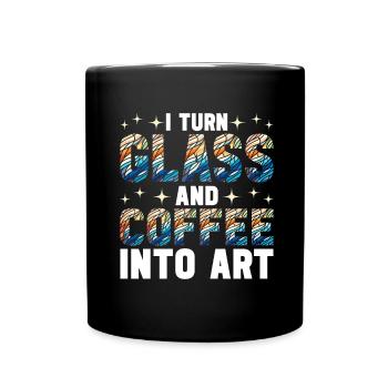 Vitrail artiste Vitrail Art - Mug uni - noir - Devant