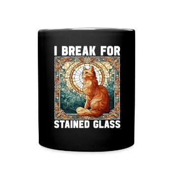 Vitrail artiste Vitrail Art - Mug uni - noir - Devant