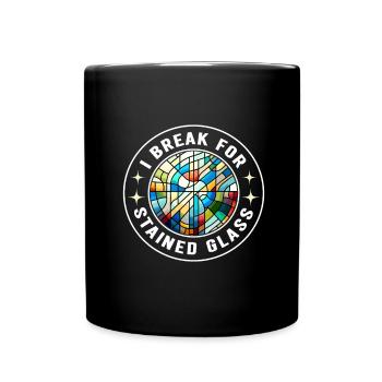 Vitrail artiste Vitrail Art - Mug uni - noir - Devant